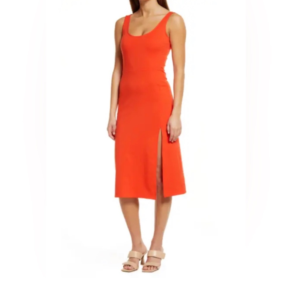 NWT Open Edit Scoop Neck Midi Dress, Size Small
